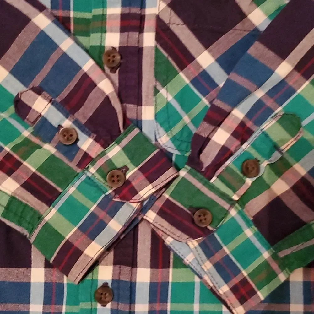 The Children's Place Boy's Long Sleeve Plaid Button Down Size 3T